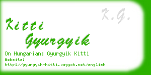 kitti gyurgyik business card